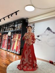 -懿沉香中式嫁衣礼服秀禾服龙凤褂马来褂旗袍总店