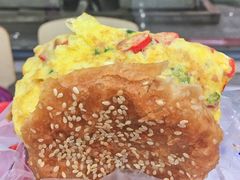 烧饼夹鸡蛋饼-农园餐厅(北京大学店)
