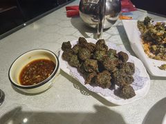 农家炸菜丸子-华盛园卷子王农家菜水库鱼