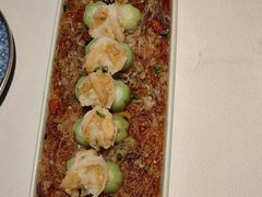 金蒜蓉虾丸子蒸丝瓜-森隆饭庄(崇文门新世界百货店)