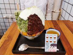 抹茶生乳かき氷-WONDER ICE 萬得冰田(建設路总店)