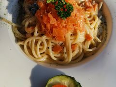 三文鱼蟹肉奶油意面-Lets burger非常汉堡·环球风味(蓝色港湾店)