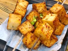 烤鱼豆腐-长青菠菜面·烧烤