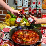 来吃这家地摊火锅，为的就是实现🆓啤酒畅饮‼️