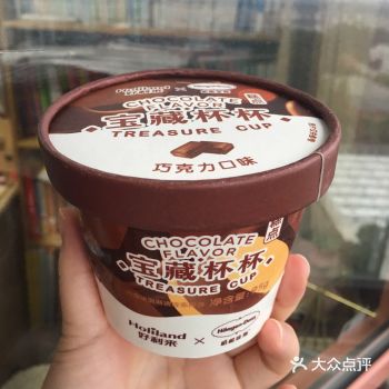 「巧克力宝藏杯」宝藏杯中间有一块雪宝宝，中间是冰淇淋