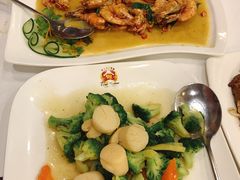 西兰花炒带子-蟹皇海鲜餐厅
