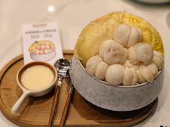 手拨榴莲山竹雪花冰-必点海鲜·海肠捞饭大王(滨江道店)