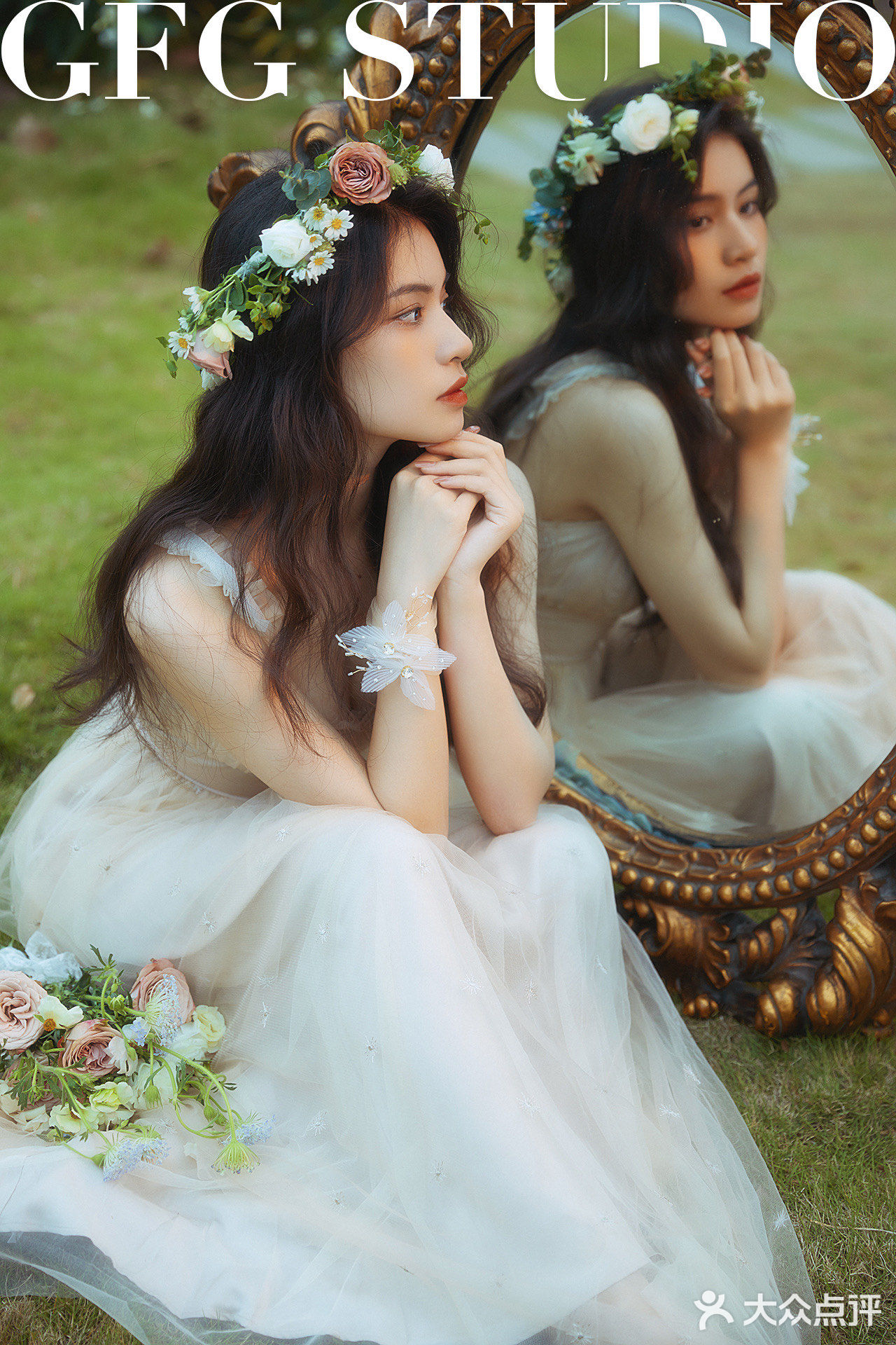 森系母女写真☘️超治愈/温柔的绿色系母女照