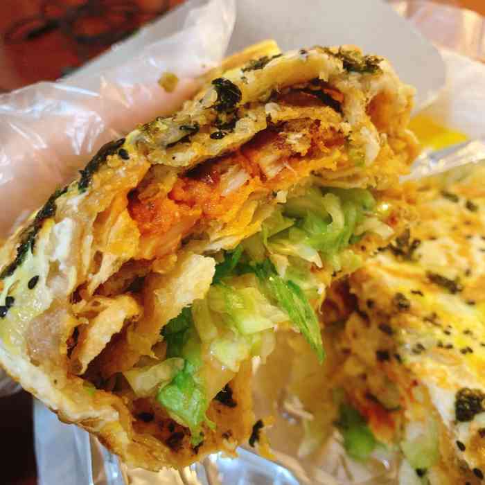 美妙食刻功夫煎饼-"第一次吃,试了一个海苔肉松的,好吃好吃真.