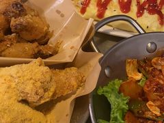 炸鸡翅一半一半-富乐满韩国正宗炸鸡韩国料理(虹泉路店)