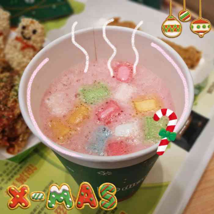 圣诞雪人虾排 卡兹卡兹脆的小雪人是qq的虾饼噢 有一丢丢偏咸