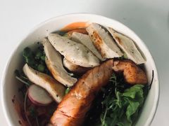 煎三文鱼腌蘑菇和风碗-wagas(暖山店)