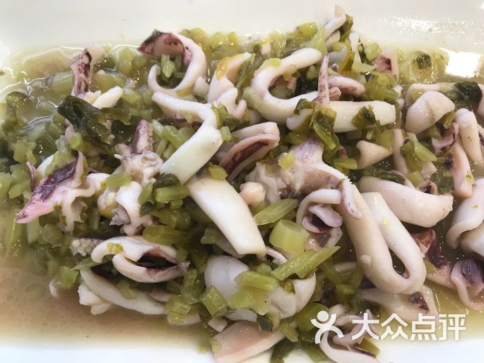 金海湾海鲜排档咸菜鱿鱼图片 - 第1张