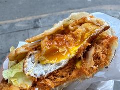 -小红车炸蛋葱油饼
