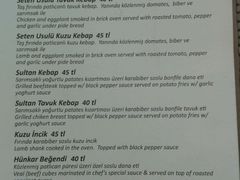 菜单-Seten Restaurant Cappadocia