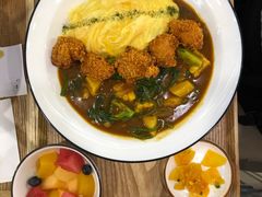 炸鸡块咖喱蛋包饭套餐-池奈·日式咖喱蛋包饭(赛高店)