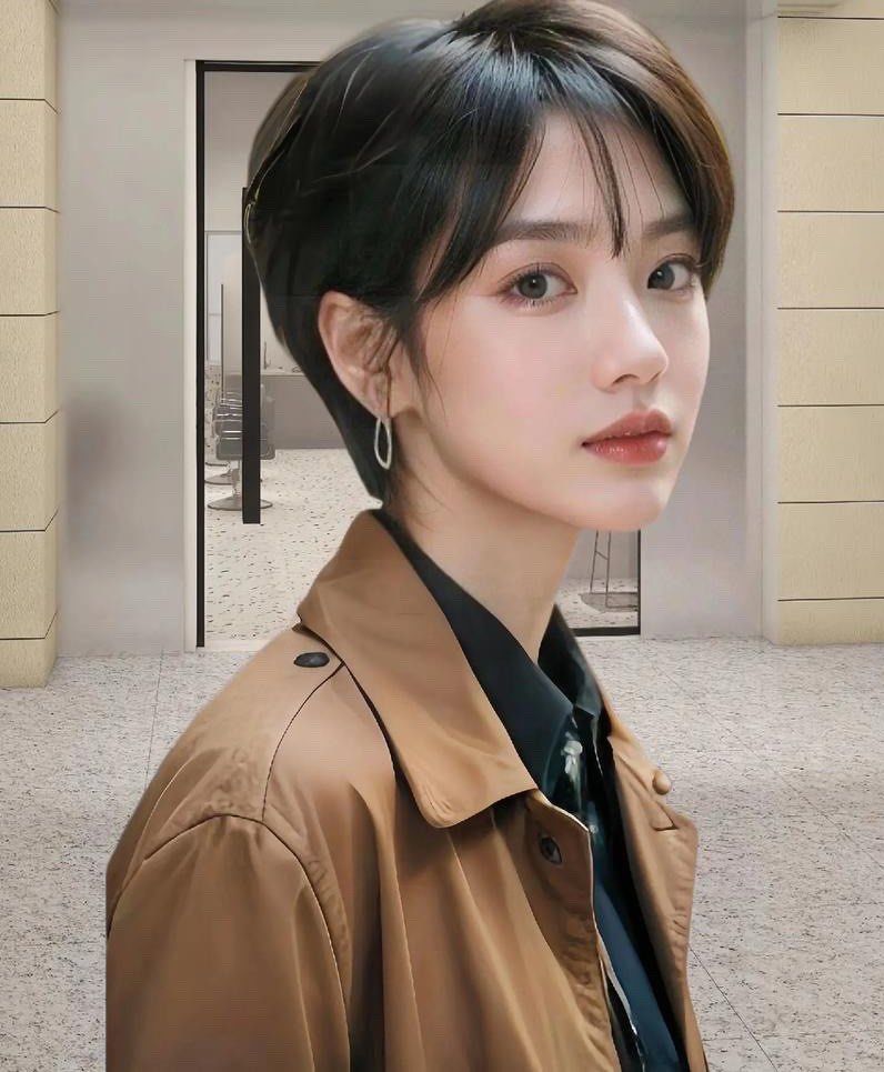 据说敢剪短发的女生颜值都很高