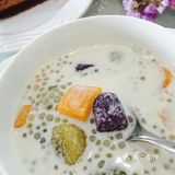 夏日手作清凉饮品の椰奶芒果西米捞