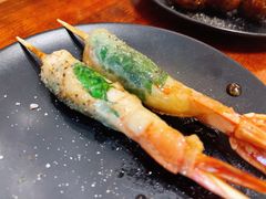 苏叶烤鸡皮虾-鸟串烧Yakitori