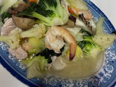 炒杂菜-长城砂煲田鸡粥