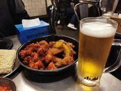 辣子鸡拼酱油鸡-MI WU FACTORY米屋美食工厂餐厅(绿地店)