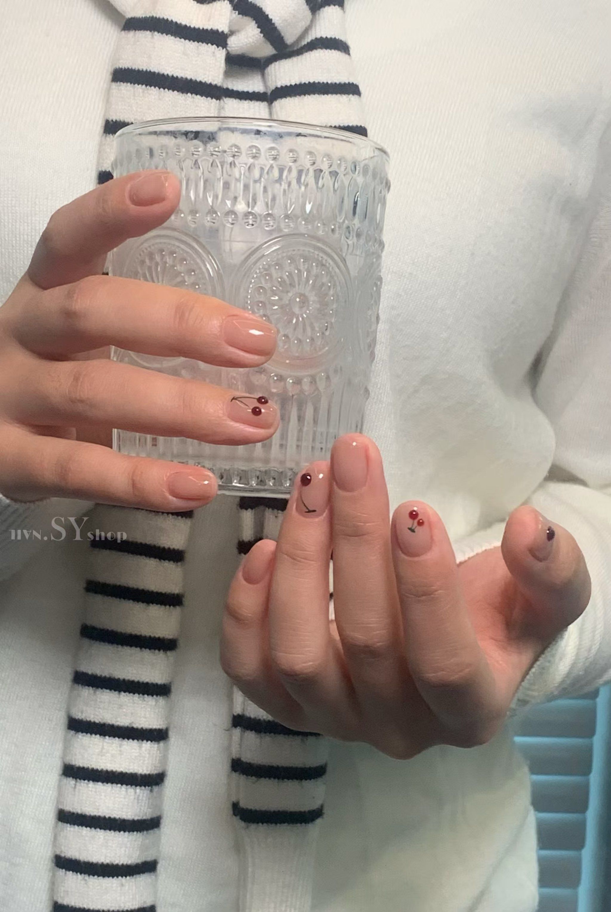 成都美甲#日式美甲#樱桃美甲#短甲款式#客照分享