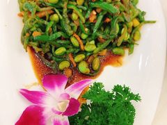青椒毛豆米肉丝-怡园饭店-餐厅(四望亭店)