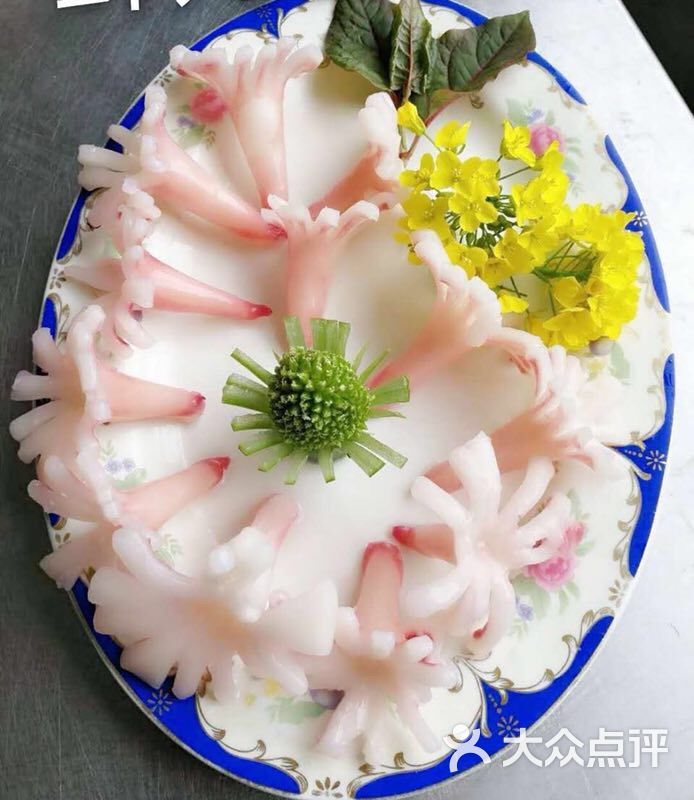 龙尖饭店白灼鱿鱼花图片-北京其他中餐-大众点评网