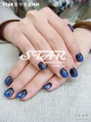 点击看大图 夜空银河-STAR美甲店
