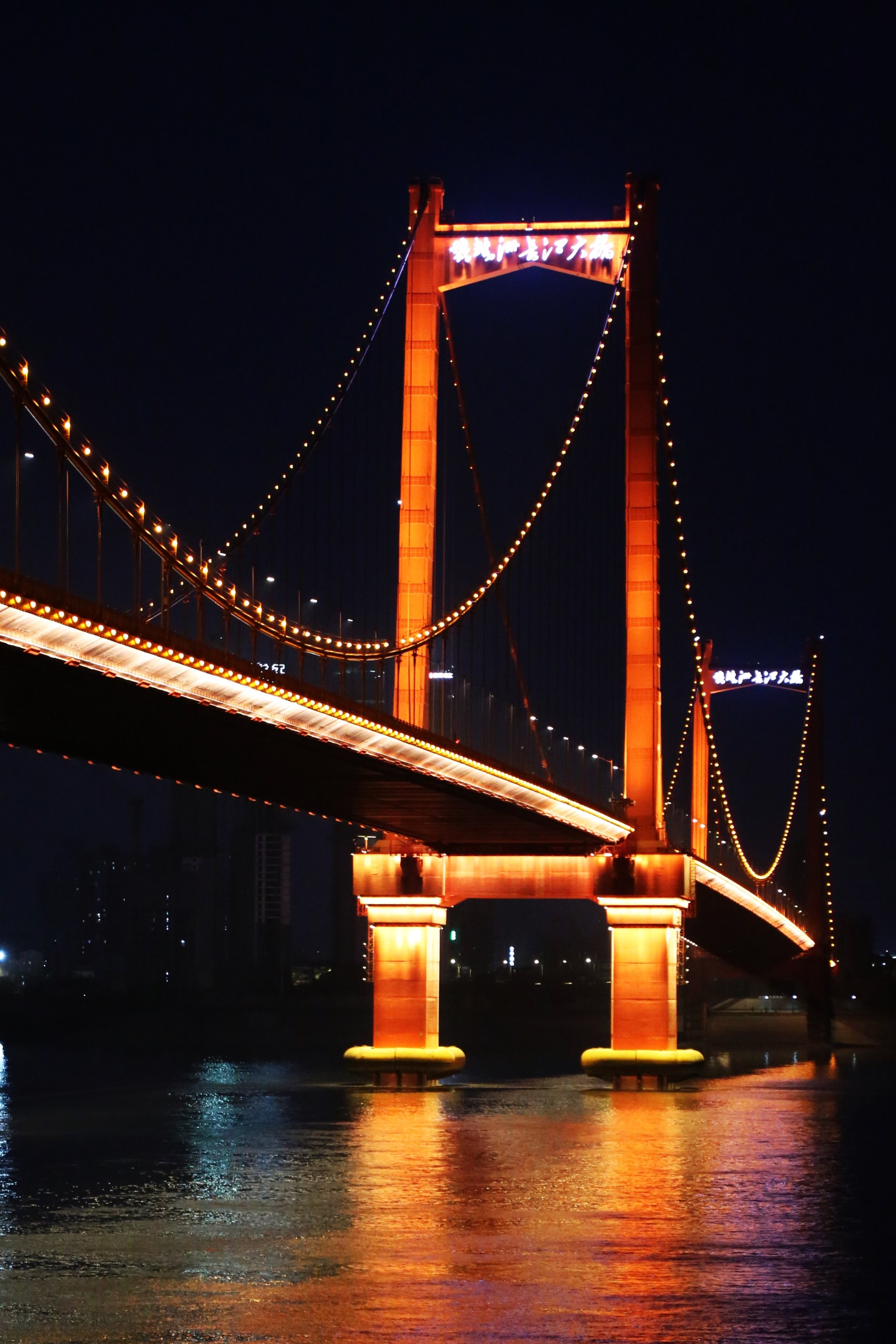 武汉长江二桥夜景图片