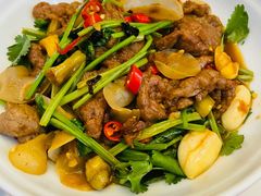 白芹菜爆黄牛肉-眉州东坡(国贸店)