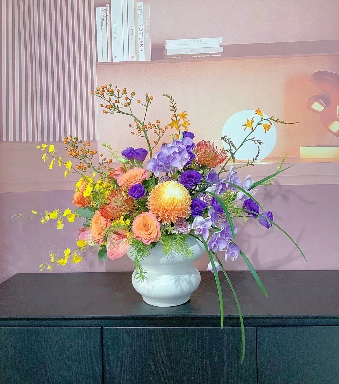 富贵感满满的瓶插花