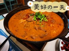 自制不老牛肉汤锅-付掌柜在成都·热炒砂锅集(金禾店)