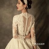 珍珠蕾丝婚纱