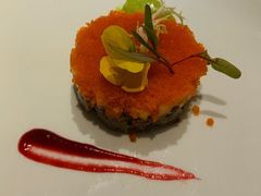 黑鱼籽酱香牛肉木瓜塔塔-王品牛排(杭州大厦店)