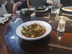 雪菜炒的黑鱼片-老馆子·建德菜·山肴鱼鲜(海威新界店)