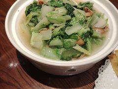 小白菜炒口蘑-沙力海美食城 西北特色菜 烤肉店(北门坡店)
