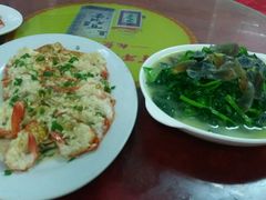 蒜蓉开边虾+豆苗-荣兴河鲜楼(江口店)
