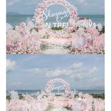 海边草坪粉色系主题婚礼|深圳婚礼策划