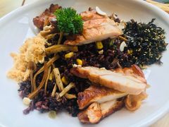烤杂菇鸡腿排杂粮碗-青麦家·融合餐厅(江岛智立方店)