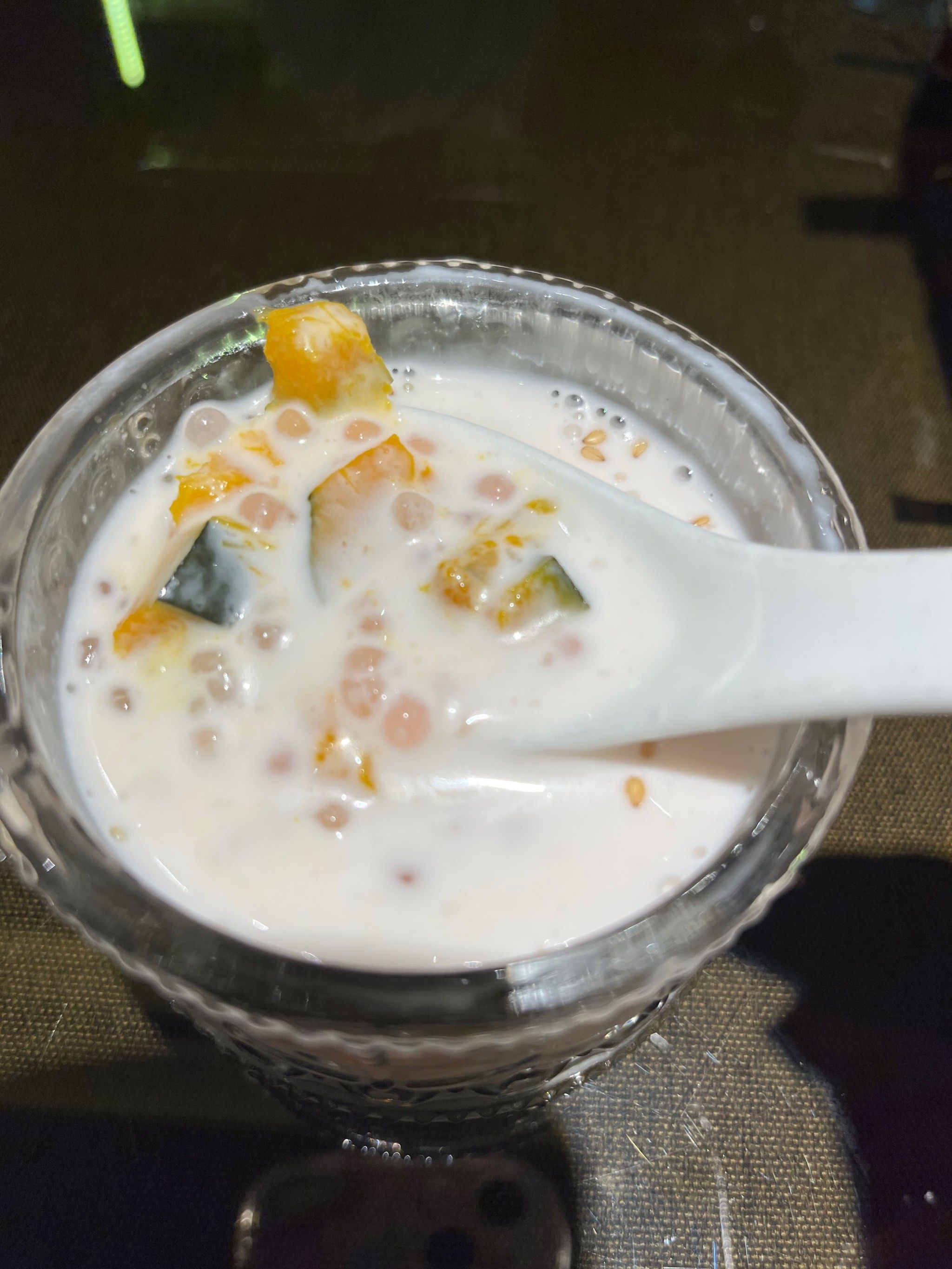 烤南瓜椰汁西米露搭配的竟然意外好吃