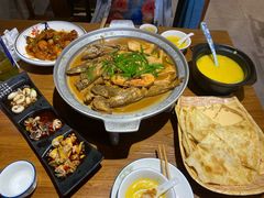 -东来菜馆•手抓海鲜家常菜•海鲜锅贴(鸽子窝店)