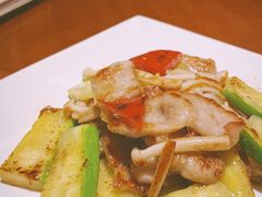 云瓜野菌炒爽肉-杭州JW万豪酒店-万豪中餐厅