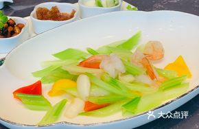 Bok Choy White Asparagus Bamboo Shoot Fengwei Shrimp
