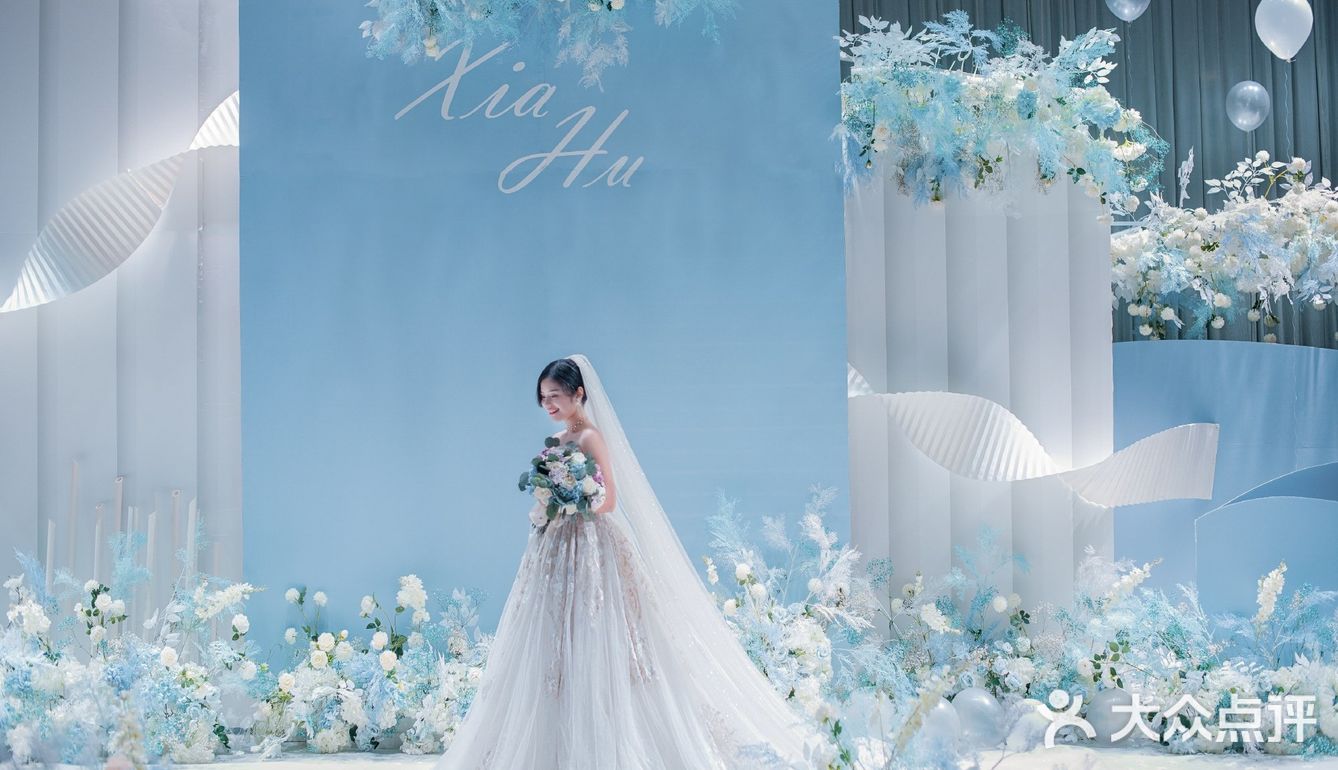 清新淡雅蓝白色婚礼