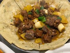 土豆烧牛腩锅贴-小鱼锅贴明光土菜