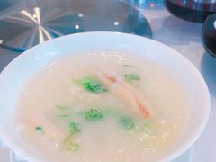 桂花蚌带子滑虾仁粥-凯悦酒家