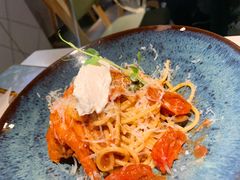 鲜茄茸大虾配马斯卡朋意大利面-BE BRIGHT KITCHEN(正佳广场店)