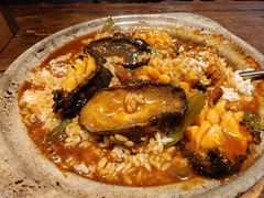 螺蛳椒五花肉焗鲍鱼饭-九號院子海鲜烧烤