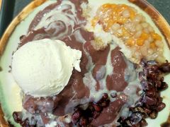 火山红豆牛奶冰-鲜芋仙(罗斯福店)